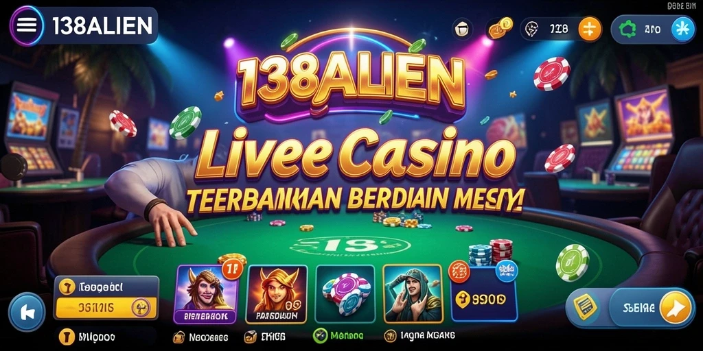 Tampilan gameplay Live Casino yang mendebarkan di 138ALIEN.