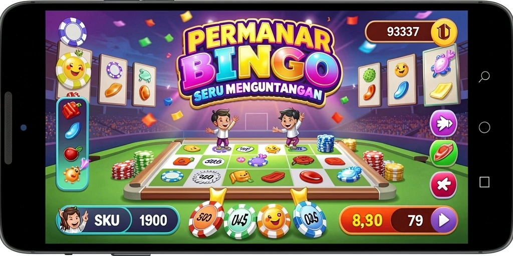 Screenshot gameplay 93337 dengan tampilan Bingo yang menarik.