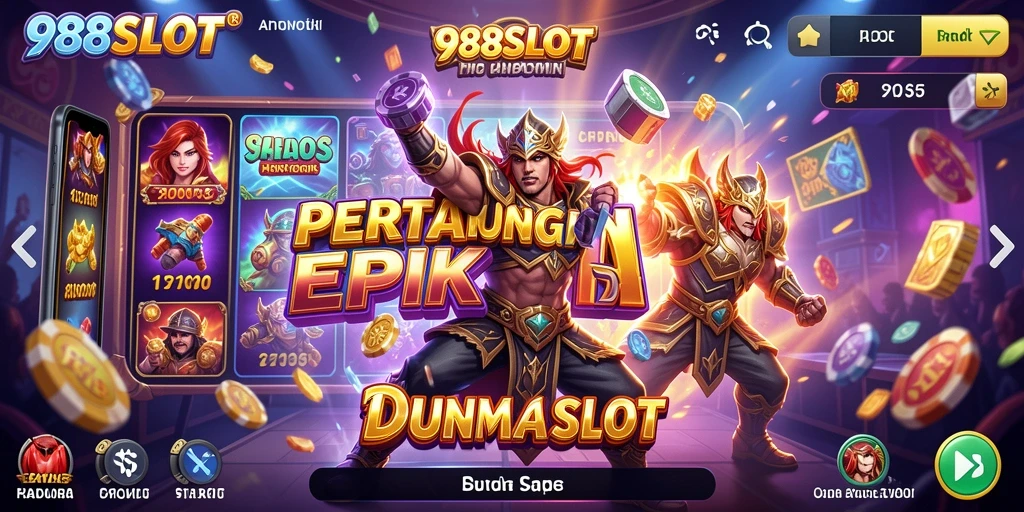 Screenshot gameplay 988SLOT menampilkan pertarungan yang seru dan mendebarkan.