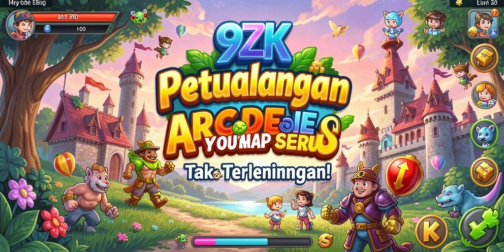 Screenshot 9ZK menunjukkan aksi intens gameplay Arcade yang seru.