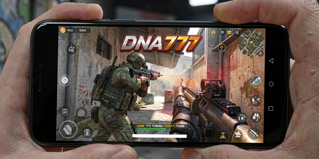 Screenshot yang menunjukkan pertempuran seru dalam game TPS DNA777.