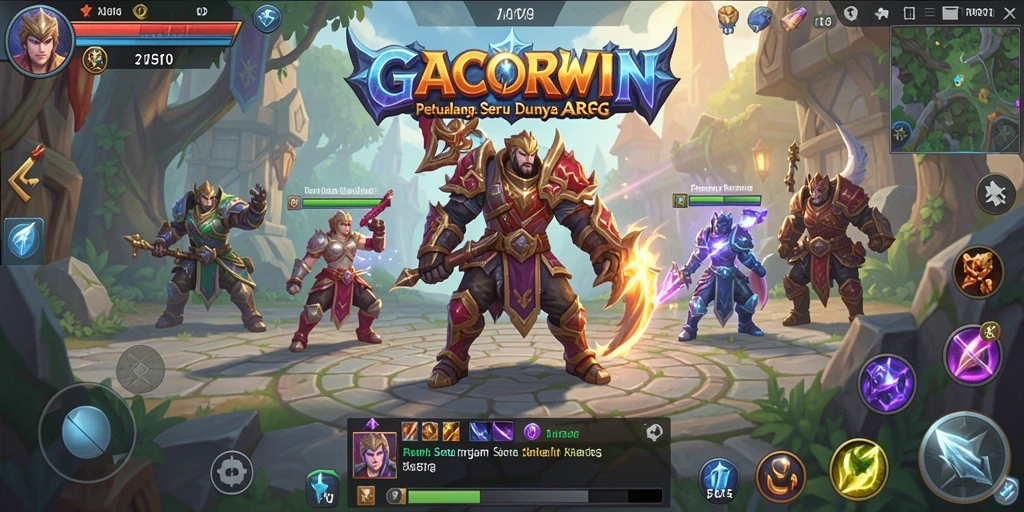 Tangkapan layar utama GACORWIN dengan aksi gameplay ARPG yang seru.