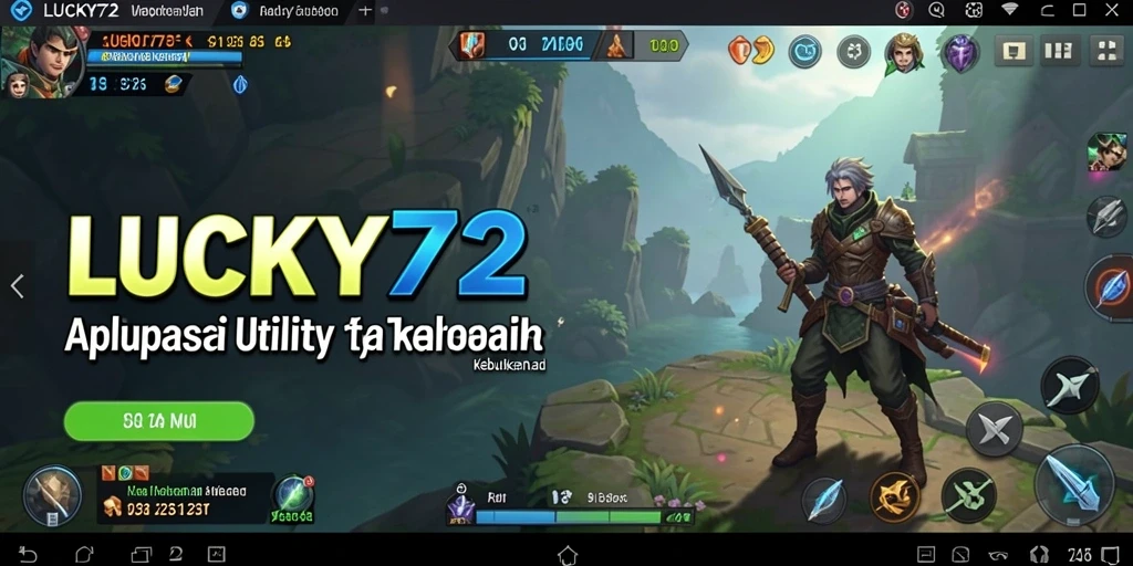 Tampilan utama <strong>LUCKY72</strong> dengan fitur-fitur utility yang menarik.