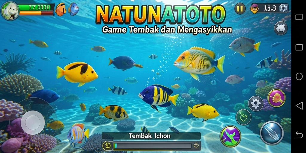Tangkapan ikan dengan grafis menakjubkan dalam NATUNATOTO.