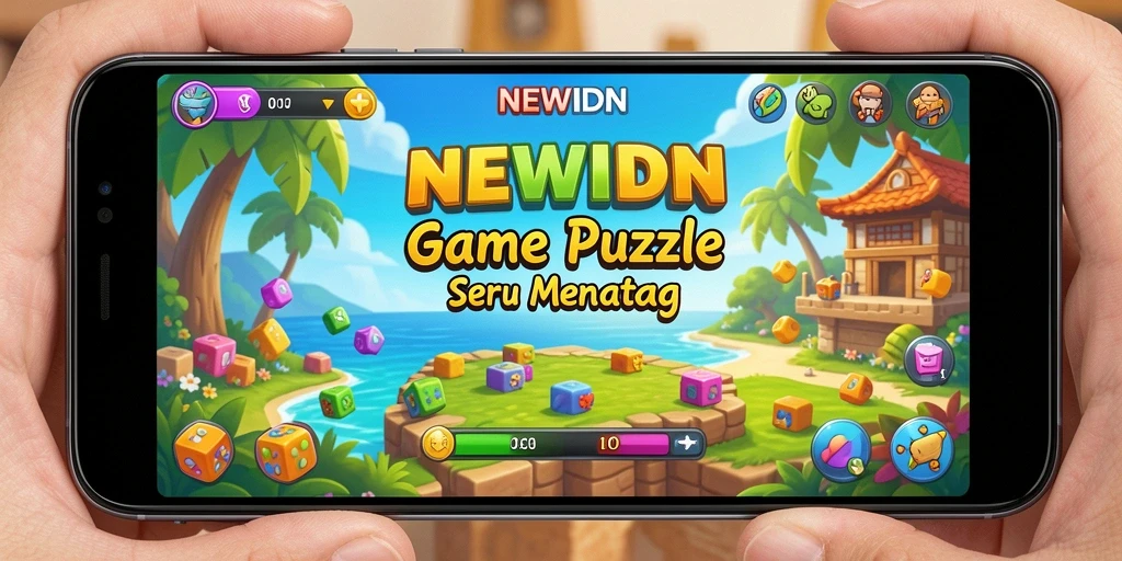 Screenshot gameplay NEWIDN menampilkan teka-teki menarik dan grafis yang memukau.