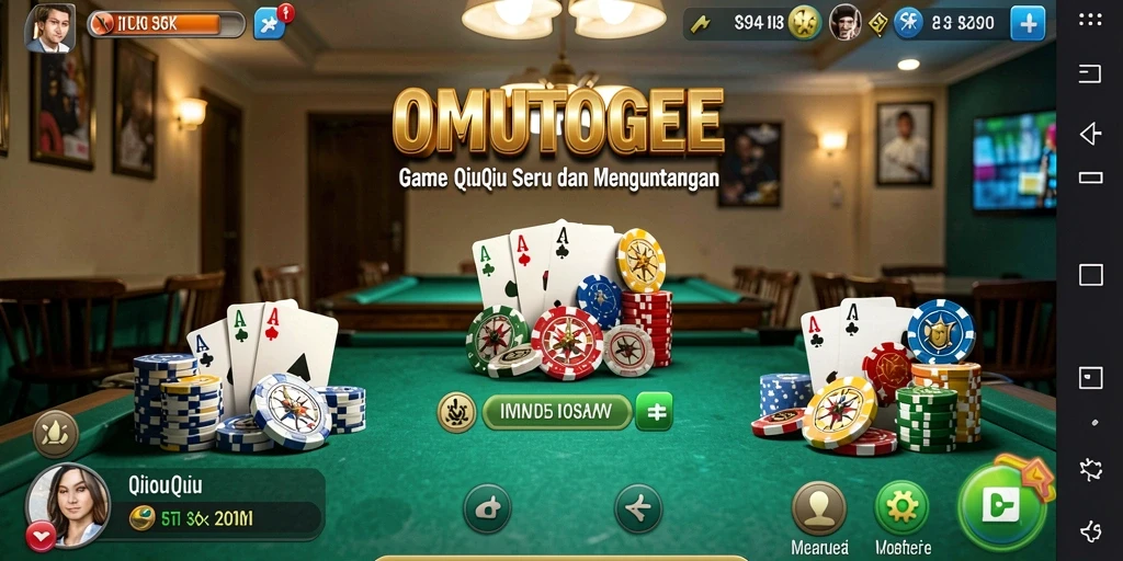 Tampilan seru gameplay QiuQiu di OMUTOGEL.