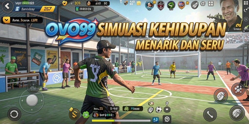 Screenshot OVO99 menampilkan gameplay simulasi kehidupan yang mendalam.