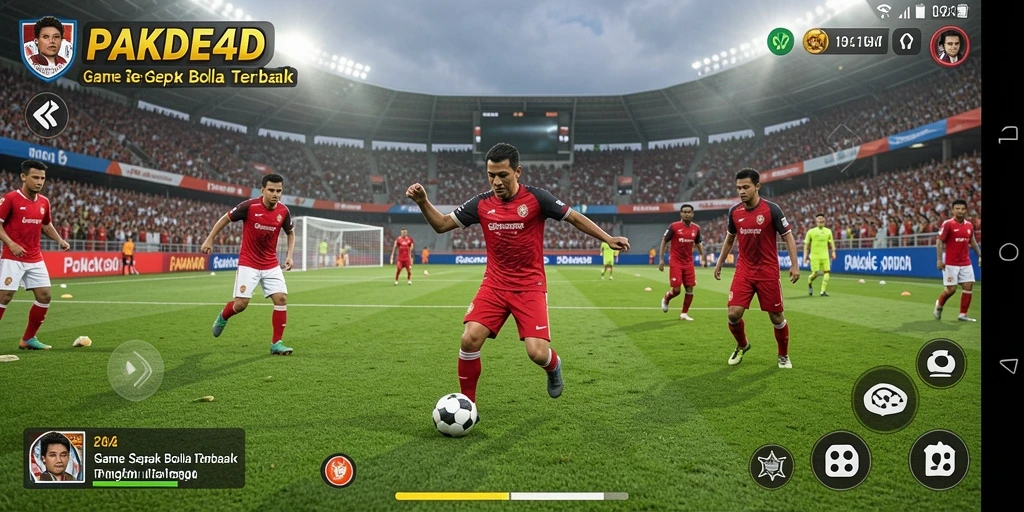 Gameplay PAKDE4D yang mendebarkan dalam aksi sepak bola.