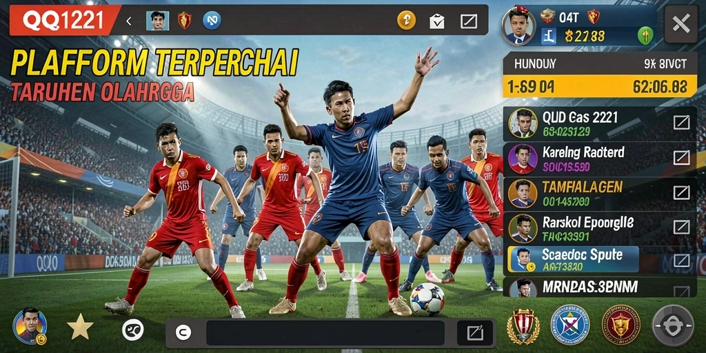 Gameplay dinamis dan interaktif dari QQ1221 dalam taruhan olahraga.