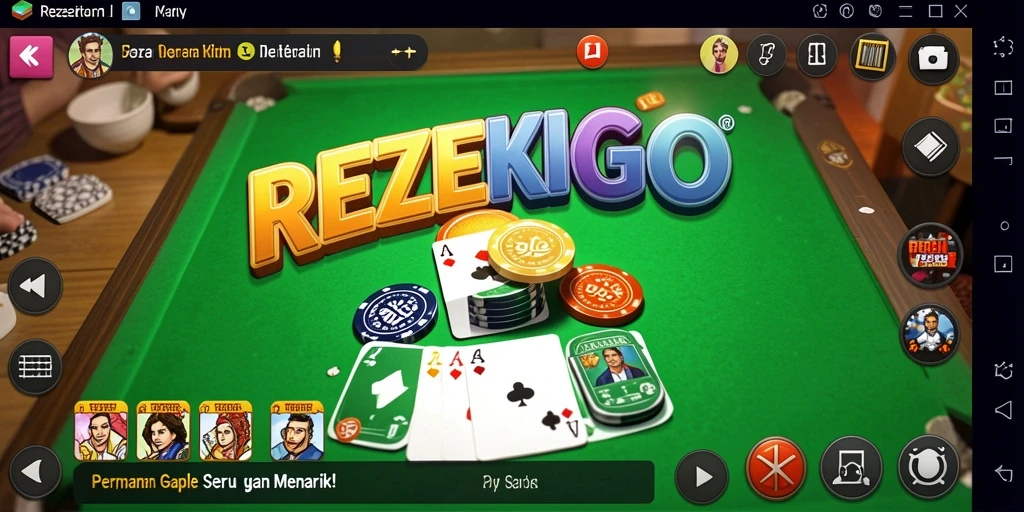 Tampilan menarik gameplay Gaple di REZEKIGO.