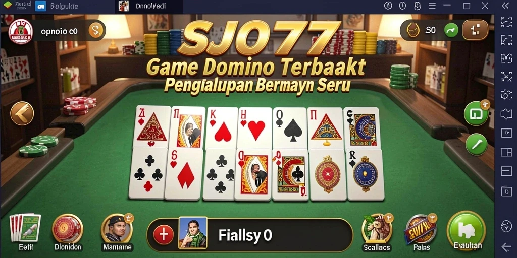 Screenshot utama SJO777 menunjukkan keseruan bermain Domino.