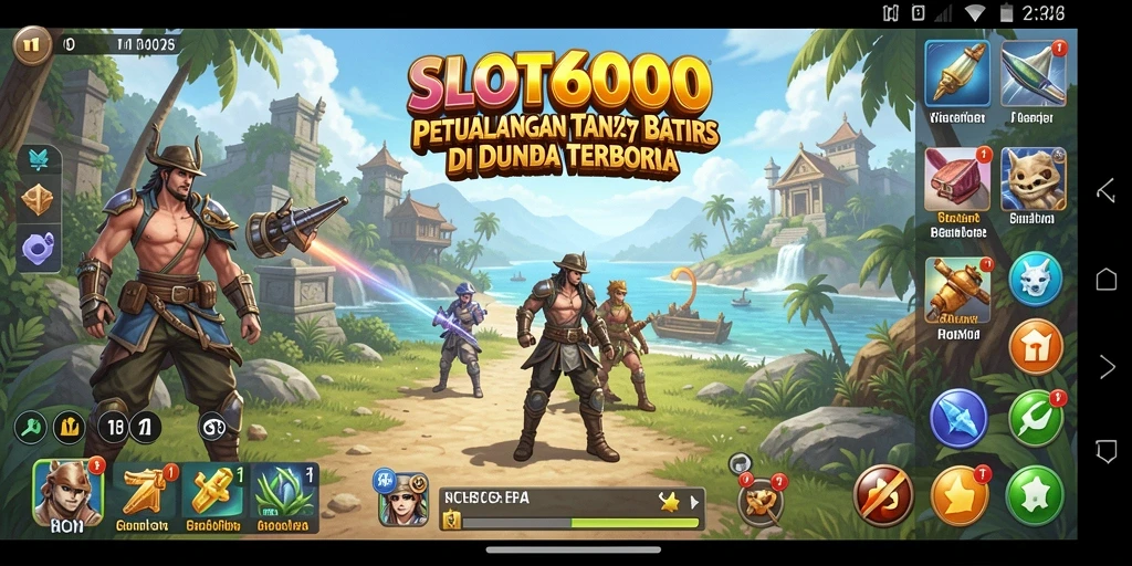 Tangkapan layar menampilkan dunia terbuka yang luas dalam SLOT6000.