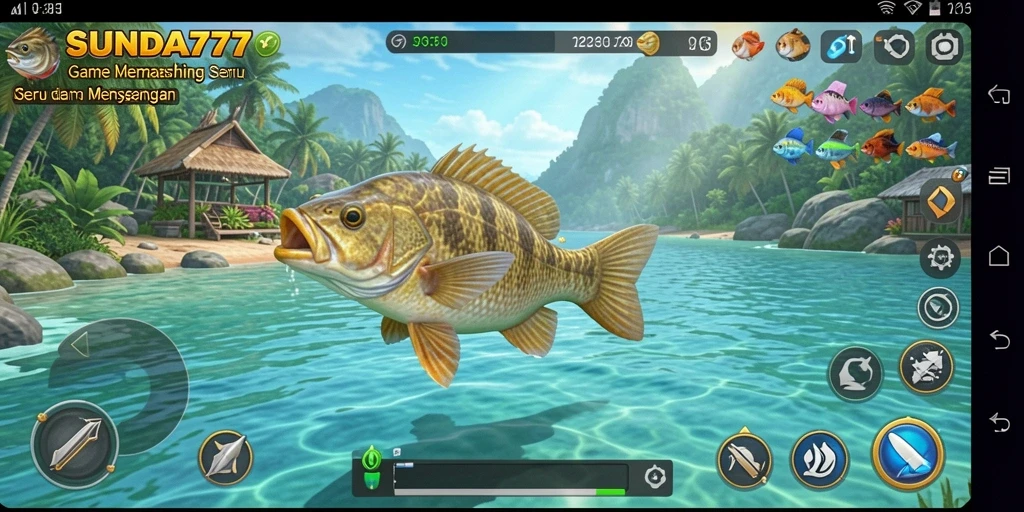 Tampilan gameplay SUNDA777 yang menakjubkan saat menangkap ikan.