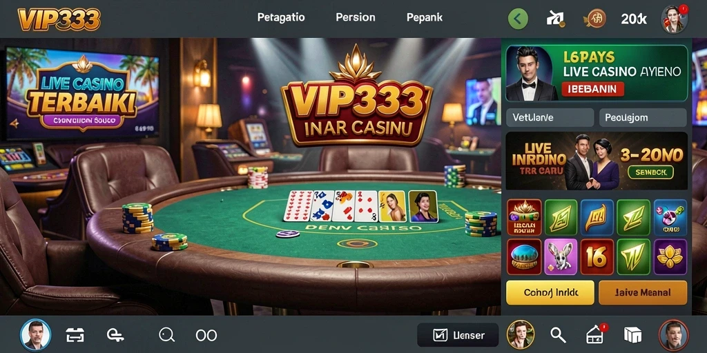 Tampilan gameplay menarik di Live Casino VIP333.