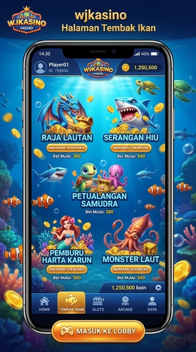 Tampilan antarmuka aplikasi wjkasino yang sederhana dan intuitif.